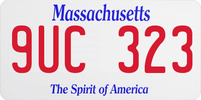 MA license plate 9UC323