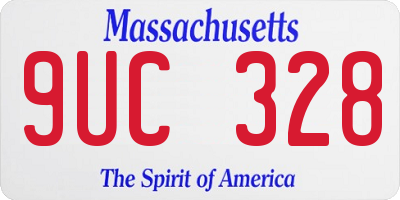 MA license plate 9UC328