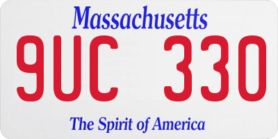 MA license plate 9UC330