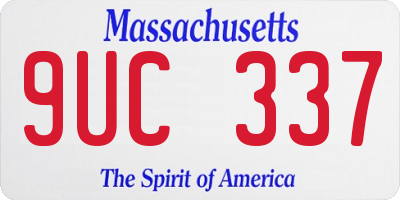 MA license plate 9UC337