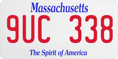 MA license plate 9UC338