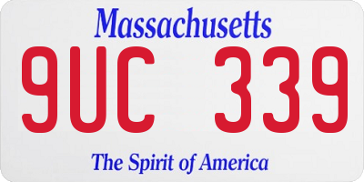 MA license plate 9UC339