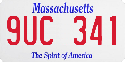 MA license plate 9UC341