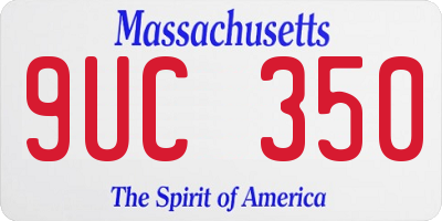 MA license plate 9UC350