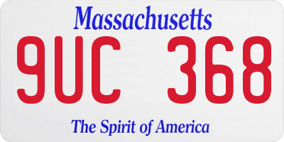 MA license plate 9UC368