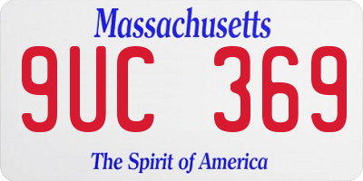 MA license plate 9UC369