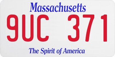 MA license plate 9UC371