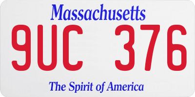 MA license plate 9UC376