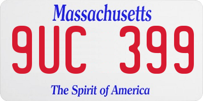 MA license plate 9UC399