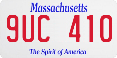 MA license plate 9UC410