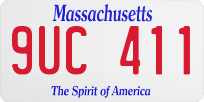 MA license plate 9UC411