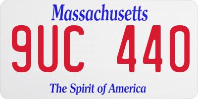 MA license plate 9UC440