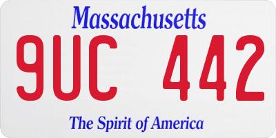MA license plate 9UC442