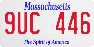 MA license plate 9UC446