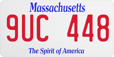 MA license plate 9UC448