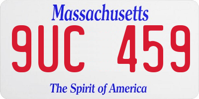 MA license plate 9UC459