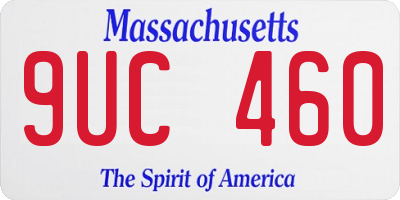 MA license plate 9UC460