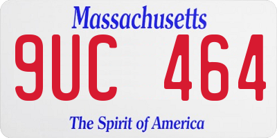 MA license plate 9UC464