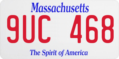 MA license plate 9UC468