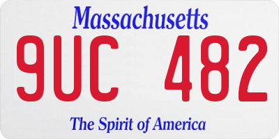 MA license plate 9UC482