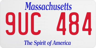 MA license plate 9UC484