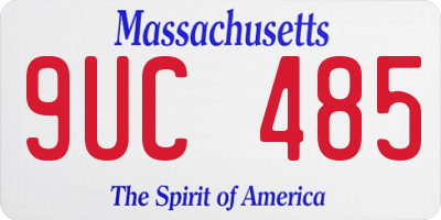 MA license plate 9UC485