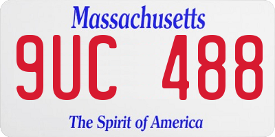 MA license plate 9UC488