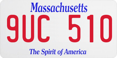 MA license plate 9UC510