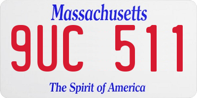 MA license plate 9UC511