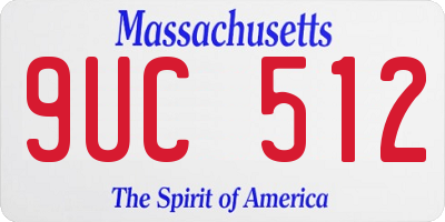 MA license plate 9UC512