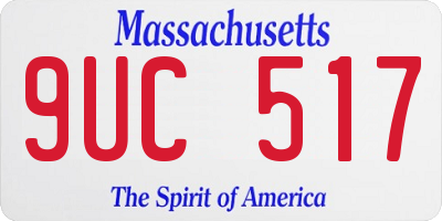 MA license plate 9UC517