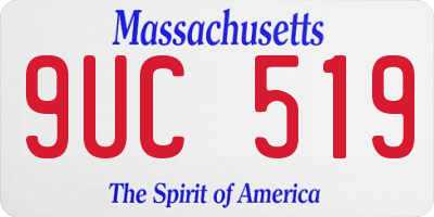 MA license plate 9UC519