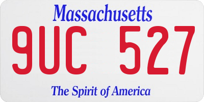 MA license plate 9UC527