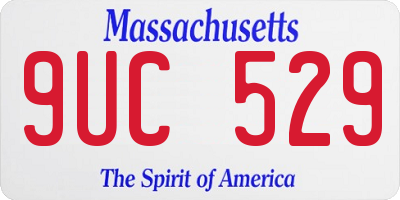 MA license plate 9UC529