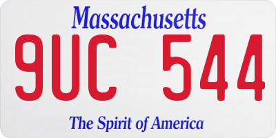 MA license plate 9UC544