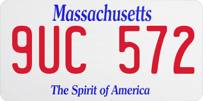 MA license plate 9UC572