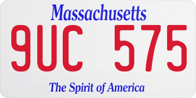 MA license plate 9UC575