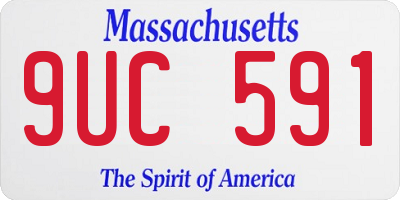 MA license plate 9UC591