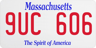 MA license plate 9UC606