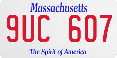 MA license plate 9UC607
