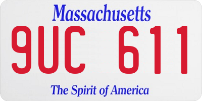 MA license plate 9UC611