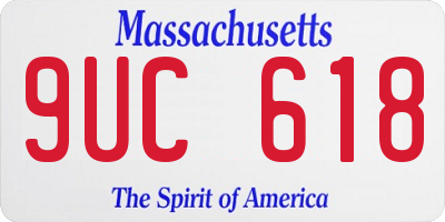 MA license plate 9UC618