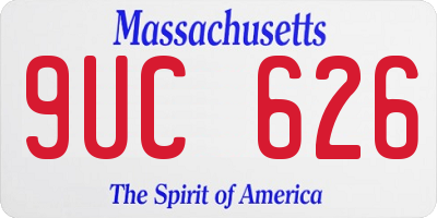 MA license plate 9UC626