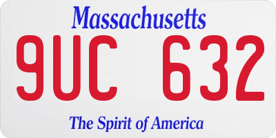 MA license plate 9UC632