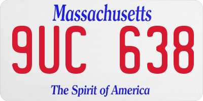 MA license plate 9UC638