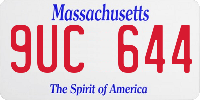 MA license plate 9UC644