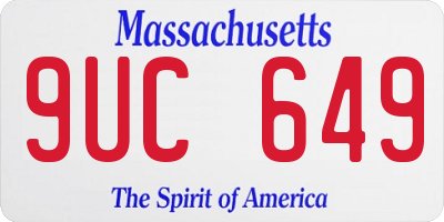 MA license plate 9UC649