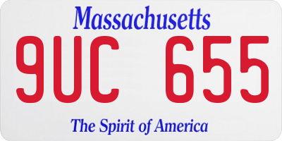 MA license plate 9UC655