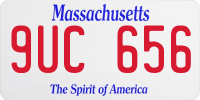 MA license plate 9UC656