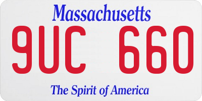 MA license plate 9UC660